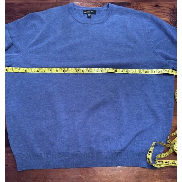 Façonnable Men's Crewneck Sweater Size XXL Knitwear 100% Merino Wool Blue - Picture 3 of 12
